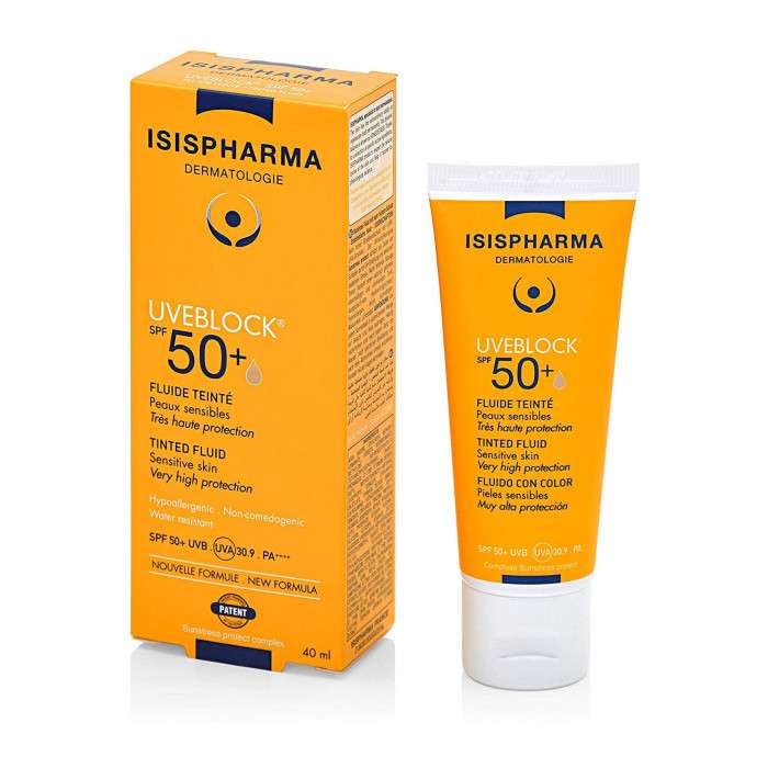 ISISPHARMA UVEBLOCK SPF 50+ DRY TOUCH TEINTE MEDIUM 40 ML ISISPHARMA UVEBLOCK SPF 50+ DRY TOUCH TEINTE MEDIUM 40 ML
