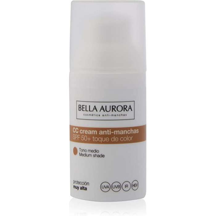 BELLA AURORA CC crème anti-taches SPF50 Teinte Médium BELLA AURORA CC crème anti-taches SPF50 Teinte Médium