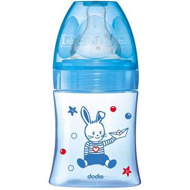 DODIE BIB INI+ 150ML BLEU BÂTEAU 0-6 M TET RONDE 3 VIT D1  DODIE BIB INI+ 150ML BLEU BÂTEAU 0-6 M TET RONDE 3 VIT D1