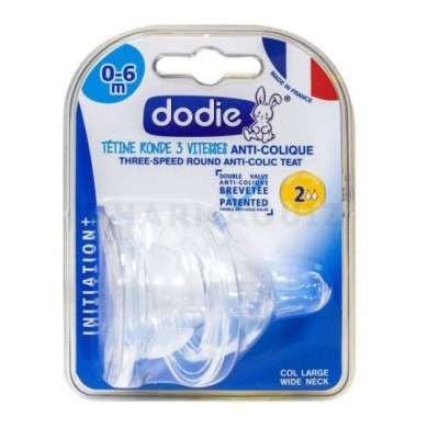 DODIE TETINE INI+ ANTI COLIQUE D2 0-6M X2 DODIE TETINE INI+ ANTI COLIQUE D2 0-6M X2