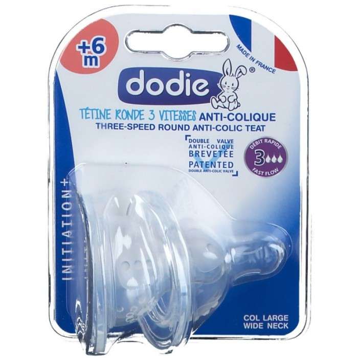 DODIE TETINE INI+ ANTI COLIQUE D3 +6M X2 - Dodie - Tétines