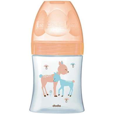 DODIE BIB SENS+ VERRE 150ML BEIGE BICHE 0-6 M TÉT PLATE D1 DODIE BIB SENS+ VERRE 150ML BEIGE BICHE 0-6 M TÉT PLATE D1