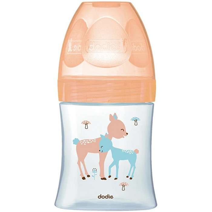 DODIE BIB SENS+ VERRE 150ML BEIGE BICHE 0-6 M TÉT PLATE D1 DODIE BIB SENS+ VERRE 150ML BEIGE BICHE 0-6 M TÉT PLATE D1