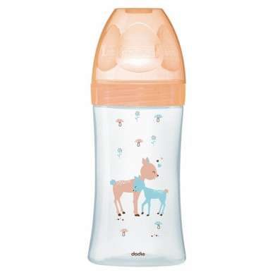 DODIE BIB SENS+ VERRE 270ML BEIGE BICHE 0-6 M TÉT PLATE D2 DODIE BIB SENS+ VERRE 270ML BEIGE BICHE 0-6 M TÉT PLATE D2