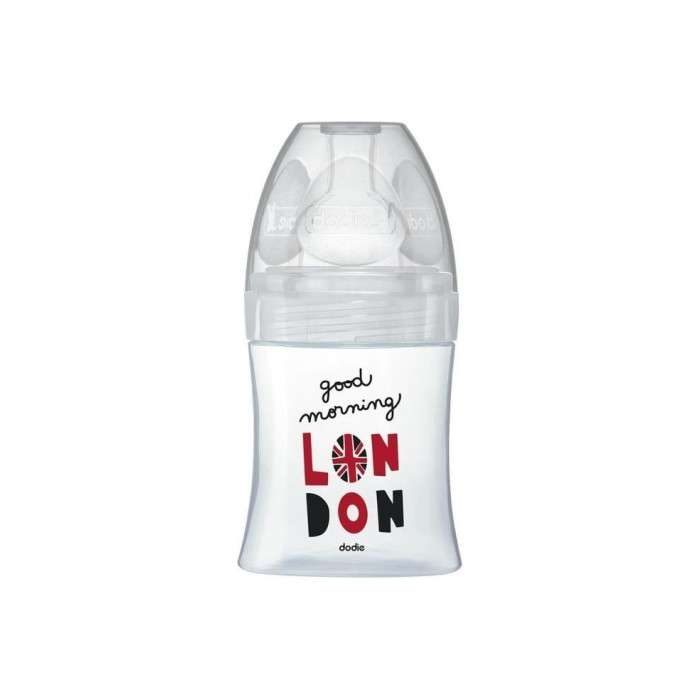 DODIE Biberon Verre Sensation+Débit 2 0-6 Mois - Modèle : London 270 ml