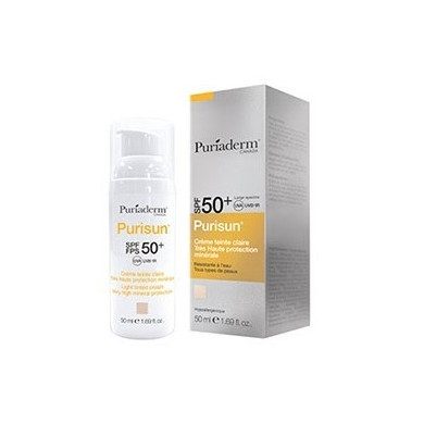 Puriaderm Purisun crème Solaire Teintée Claire SPF50+ (50ml) Puriaderm Purisun crème Solaire Teintée Claire SPF50+ (50ml)