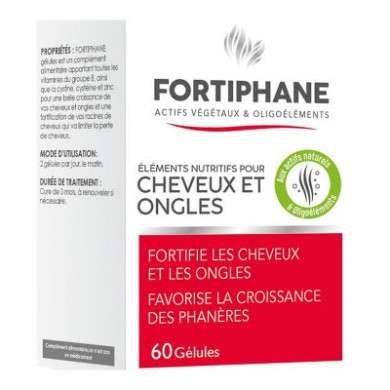 Fortiphane cheveux et ongles 60 gelules Fortiphane cheveux et ongles 60 gelules