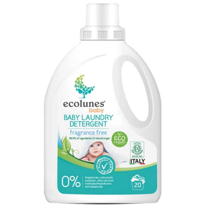 Ecolunes Lessive bébé écologique et Hypoallergénique - 20 lavages 1 L Ecolunes Lessive bébé écologique et Hypoallergénique - 20 lavages 1 L