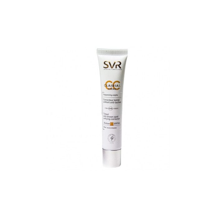 SVR CLAIRIAL CC CRÈME CORRECTEUR UNIFIANT ANTI-TACHES MÉDIUM SPF50+ 40 ML SVR CLAIRIAL CC CRÈME CORRECTEUR UNIFIANT ANTI-TACHES MÉDIUM SPF50+ 40 ML