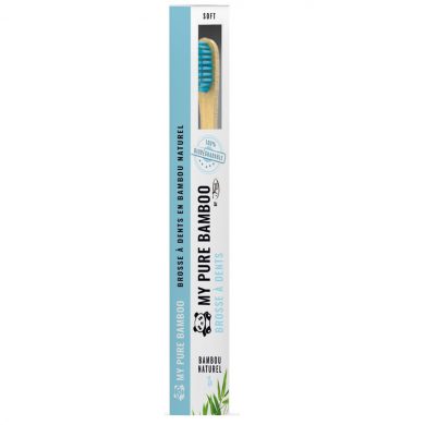 DENTI-SMILE brosse a dent bambou medium bleu DENTI-SMILE brosse a dent bambou medium bleu