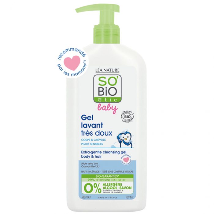 SO BIO baby gel lavant tres doux 500ml SO BIO baby gel lavant tres doux 500ml