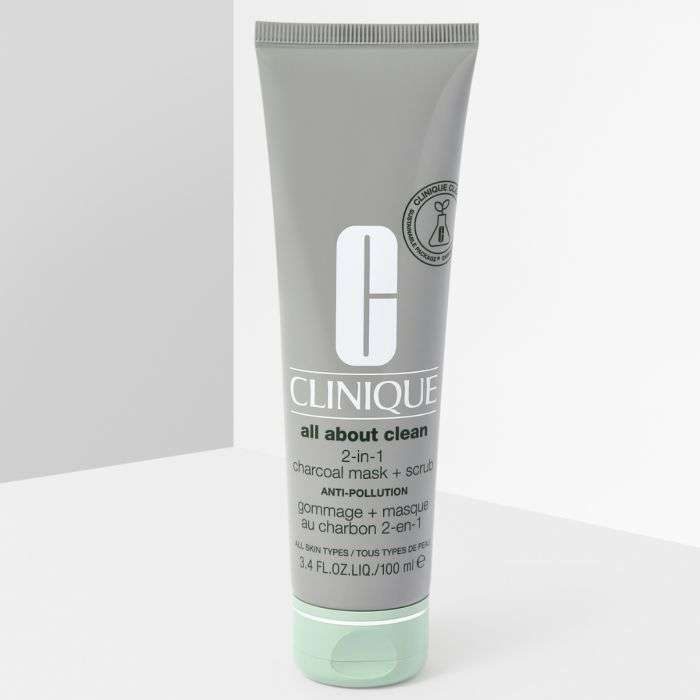 CLINIQUE all about clean 2-in-1 charcoal mask + scrub CLINIQUE all about clean 2-in-1 charcoal mask + scrub