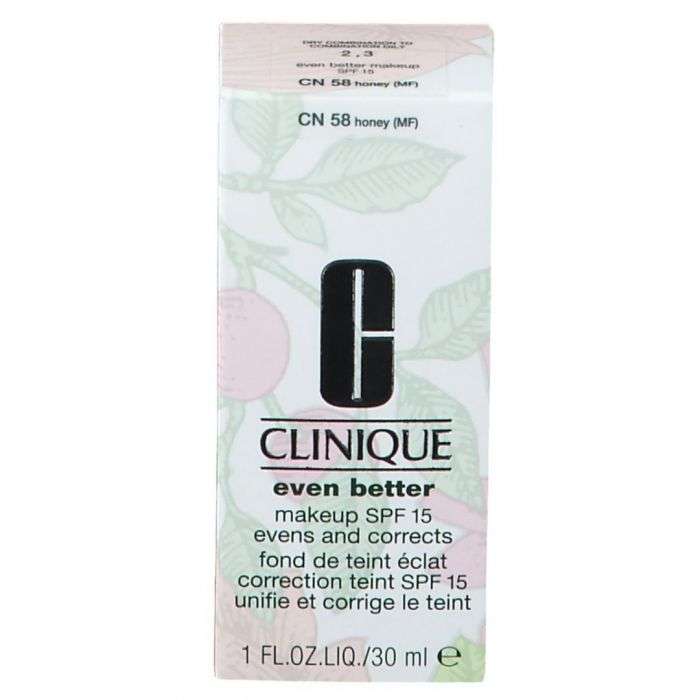 CLINIQUE EVEN BETTER makeup spf 15 CN 58 honey CLINIQUE EVEN BETTER makeup spf 15 CN 58 honey