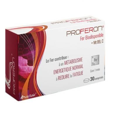 PROFERON FER BIODISPONIBLE ACIDE FOLIQUE, VITAMINE C 60 COMPRIMÉS PROFERON FER BIODISPONIBLE ACIDE FOLIQUE, VITAMINE C 60 COMPRIMÉS