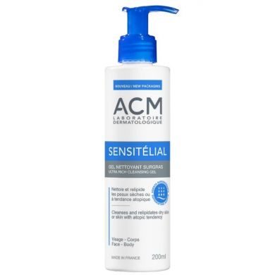 ACM SENSITELIAL Gel nettoyant surgras 200ML ACM SENSITELIAL Gel nettoyant surgras 200ML