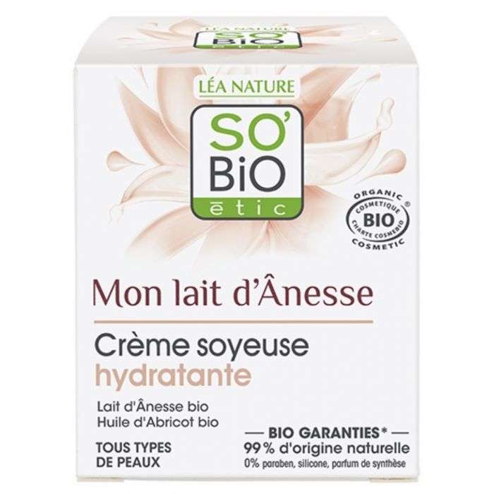 SO BIO Crème soyeuse hydratante - Mon lait d'Ânesse SO BIO Crème soyeuse hydratante - Mon lait d'Ânesse