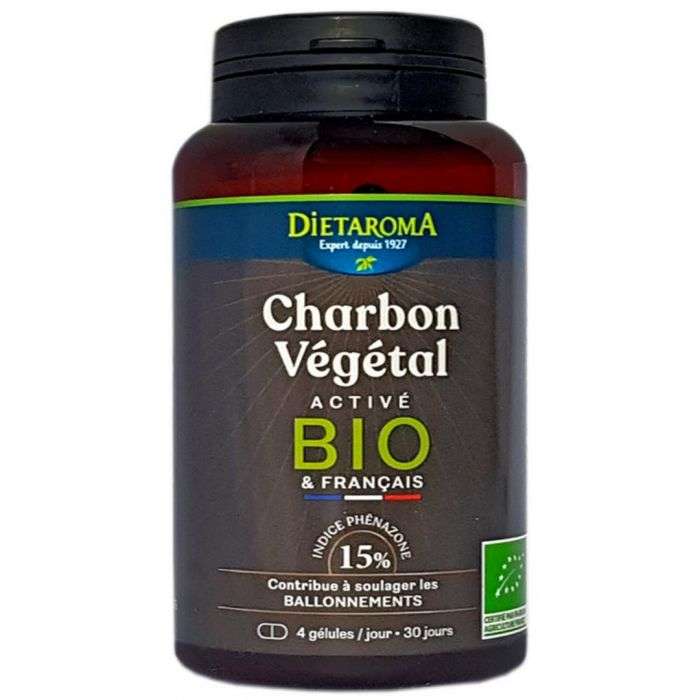DIETAROMA charbon vegetal bio 120 gelules DIETAROMA charbon vegetal bio 120 gelules