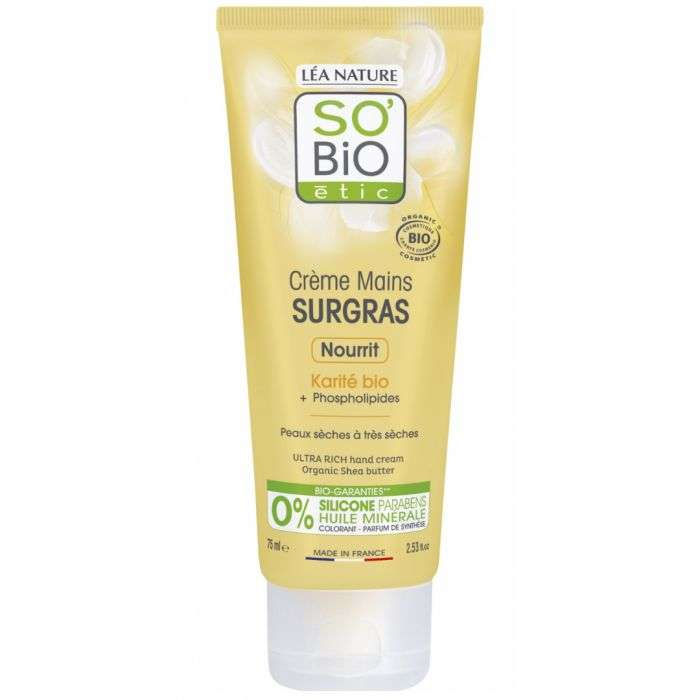 SO BIO Creme mains SURGRAS NOURRIT 75ML SO BIO Creme mains SURGRAS NOURRIT 75ML