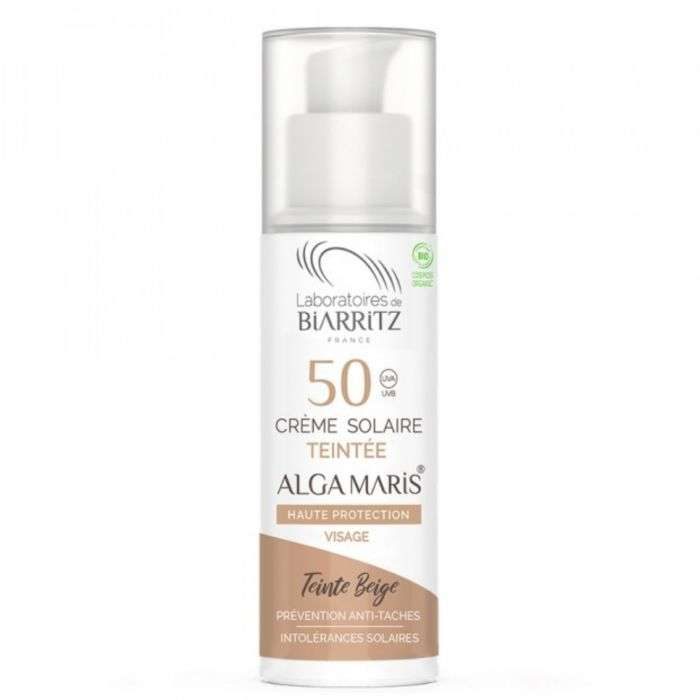 BIARRITZ Alga Maris creme solaire teinté beige spf50