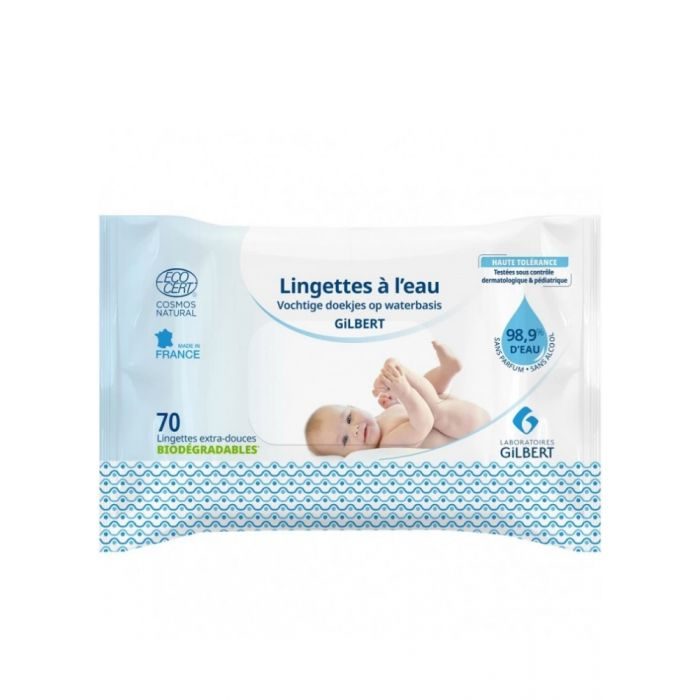 GILBERT Lingettes à l’eau Biodegradables 70 pcs GILBERT Lingettes à l’eau Biodegradables 70 pcs
