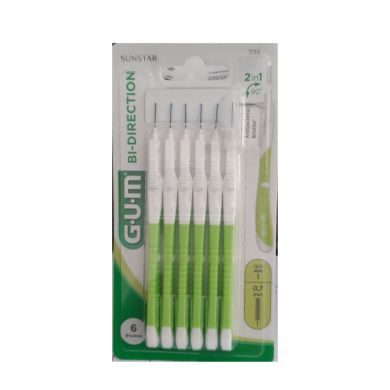 GUM n°2114 Brossettes interdentaires proxabrush bi direction ultra micro 0.7mm x 6 GUM n°2114 Brossettes interdentaires proxabrush bi direction ultra micro 0.7mm x 6