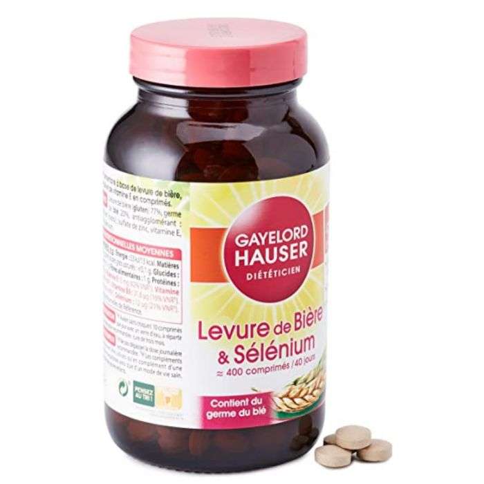 GAYELORD HAUSER - Levure de Bière/Sélénium - Source de Vitamine E et B9 - Flacon de 400 Comprimés GAYELORD HAUSER - Levure de Bière/Sélénium - Source de Vitamine E et B9 - Flacon de 400 Comprimés