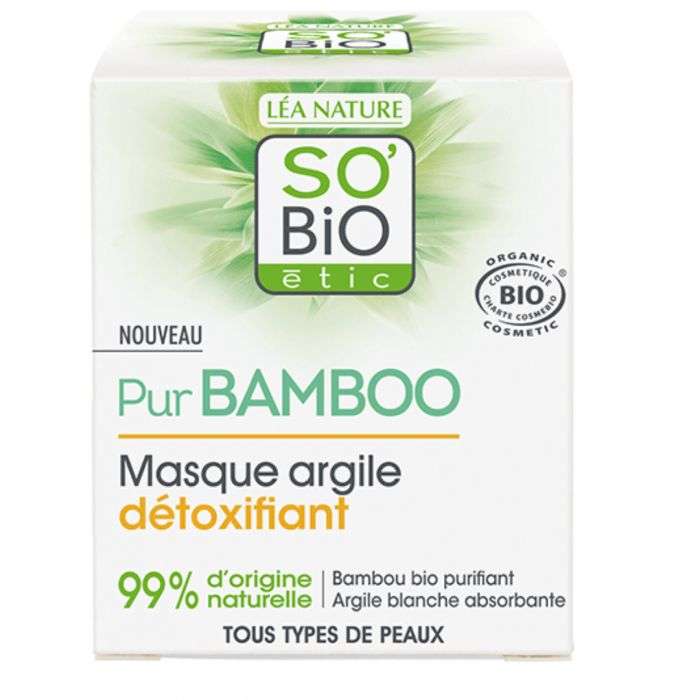 SO BIO Pur bamboo masque argile detoxifiant SO BIO Pur bamboo masque argile detoxifiant