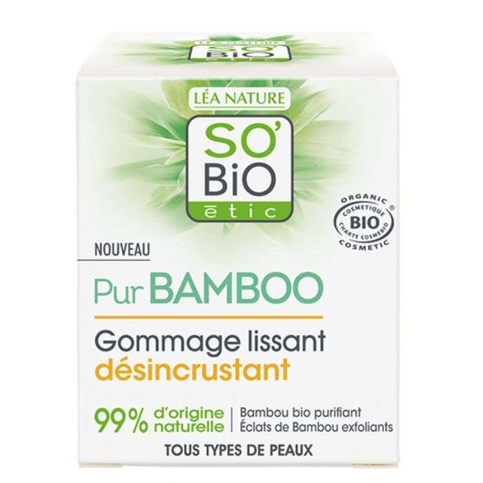 SO BIO Pur bamboo Gommage lissant desincrustant SO BIO Pur bamboo Gommage lissant desincrustant