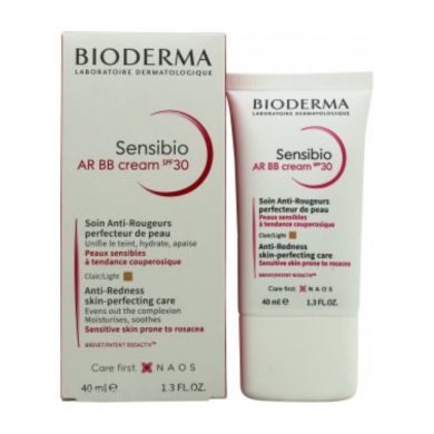 BIODERMA SENSIBIO AR BB CREAM CLAIR SOIN ANTI-ROUGEURS SPF30 PERFECTEUR DE PEAU 40 ML BIODERMA SENSIBIO AR BB CREAM CLAIR SOIN ANTI-ROUGEURS SPF30 PERFECTEUR DE PEAU 40 ML