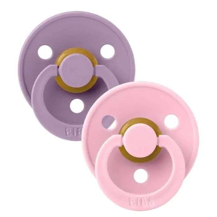 BABYFIVE set de 2 sucettes Lavender / Baby Pink 0-6 mois BABYFIVE set de 2 sucettes Lavender / Baby Pink 0-6 mois