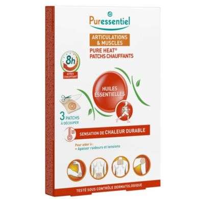 PURESSENTIEL Muscles & joints essential oils pure heat heating patches PURESSENTIEL Muscles & joints essential oils pure heat heating patches