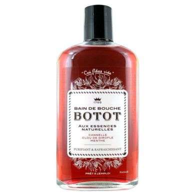 BOTOT Bain de bouche aux essences naturels (Cannelle, clou de Girofle, menthe) BOTOT Bain de bouche aux essences naturels (Cannelle, clou de Girofle, menthe)