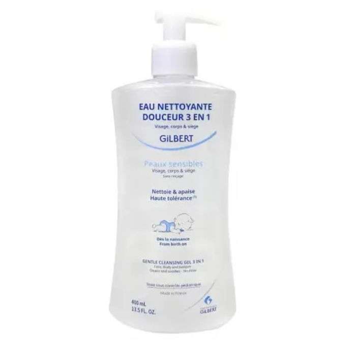 Gilbert Eau Nettoyante Douceur 3en1 Bebe 400ml Gilbert Eau Nettoyante Douceur 3en1 Bebe 400ml