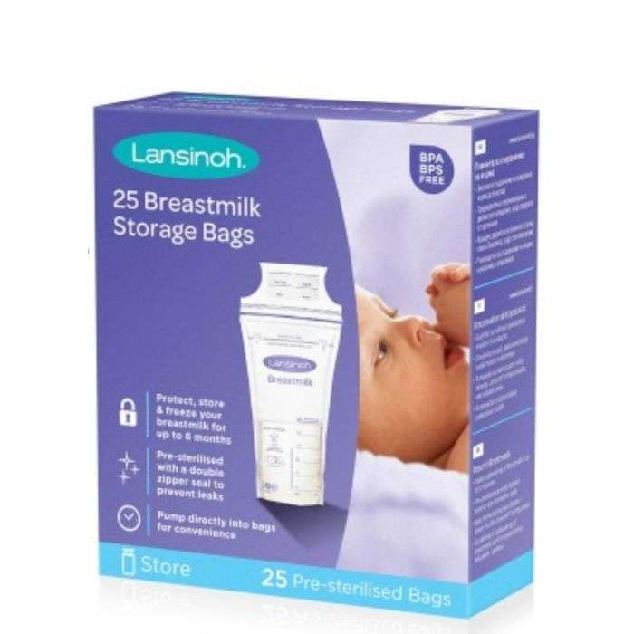Lansinoh, Sachets de conservation de lait maternel, 25 sachets pré