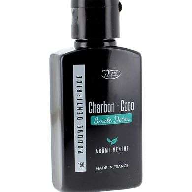 DENTI SMILE Charbon coco smile detox arome menthe 15g DENTI SMILE Charbon coco smile detox arome menthe 15g