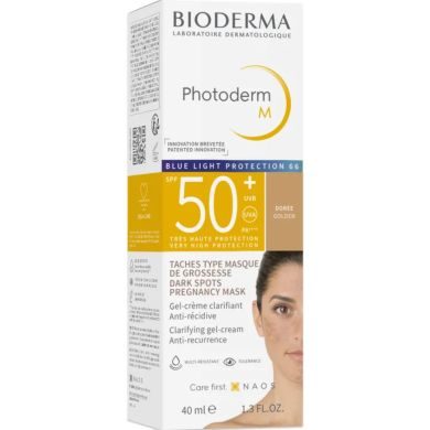 Bioderma Photoderm M Crème teintée protectriceBLEU LIGHTdorée SPF50+ (40 ml) Bioderma Photoderm M Crème teintée protectriceBLEU LIGHTdorée SPF50+ (40 ml)