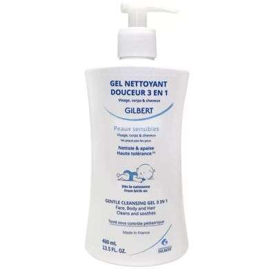 GILBERT Gel nettoyant douceur 3en 1400ml GILBERT Gel nettoyant douceur 3en 1400ml
