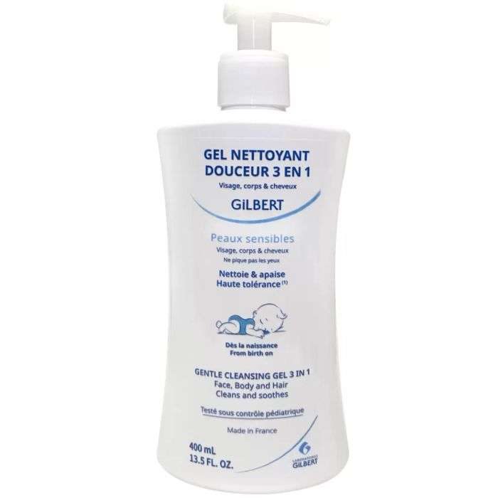 GILBERT Gel nettoyant douceur 3en 1400ml GILBERT Gel nettoyant douceur 3en 1400ml