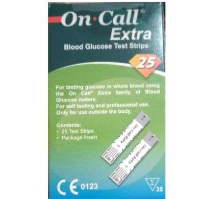 ON-CALL EXTRA blood glucose test strips25 ON-CALL EXTRA blood glucose test strips25