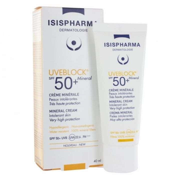 ISISPHARMA UVEBLOCK Creme minerale invisible spf 50+ ISISPHARMA UVEBLOCK Creme minerale invisible spf 50+
