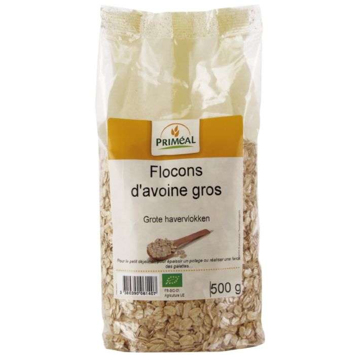 PRIMEAL Primeal Flocons d’Avoine Gros 500g PRIMEAL Primeal Flocons d’Avoine Gros 500g