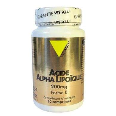 VIT'ALL Acide alpha lipoique 200mg 30 comprimes VIT'ALL Acide alpha lipoique 200mg 30 comprimes