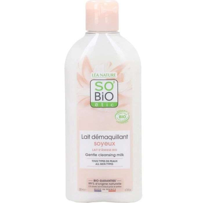 SO BIO Lait démaquillant soyeux LAIT D'ANESSE 200ML - SOBIO