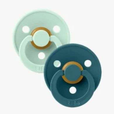 BIBS SET DE 2 SUCETTES SIZE 1 0+monthsNATURAL RUBBER BIBS SET DE 2 SUCETTES SIZE 1 0+monthsNATURAL RUBBER
