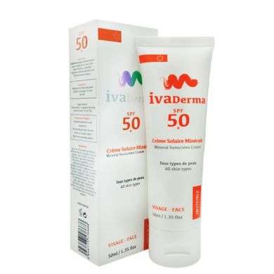 IVADERMA SPF 50+ Creme solaire minerale IVADERMA SPF 50+ Creme solaire minerale