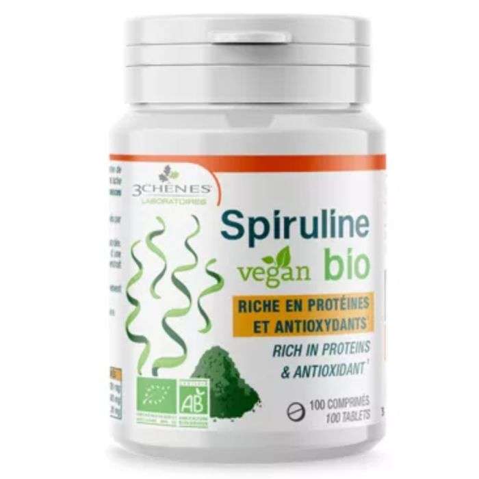 3 Chênes SPIRULINE VEGAN BIO 100 COMPRIMES 3 Chênes SPIRULINE VEGAN BIO 100 COMPRIMES