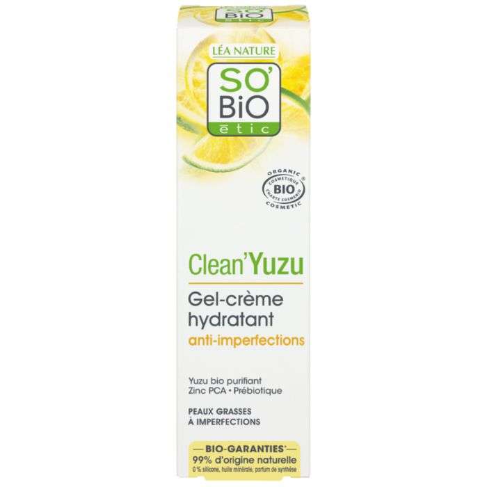 SO BIO Clean yuzu gel creme hydratant 40ml SO BIO Clean yuzu gel creme hydratant 40ml