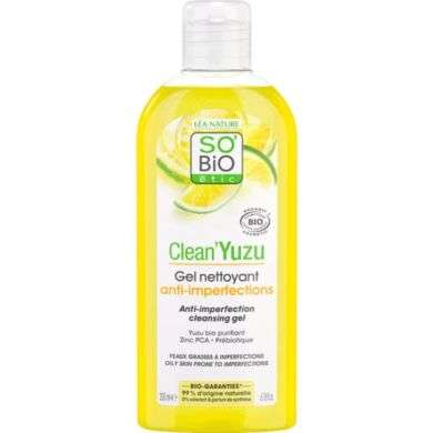 SO BIO Clean yuzu gel nettoyant anti imperfections 200ml SO BIO Clean yuzu gel nettoyant anti imperfections 200ml