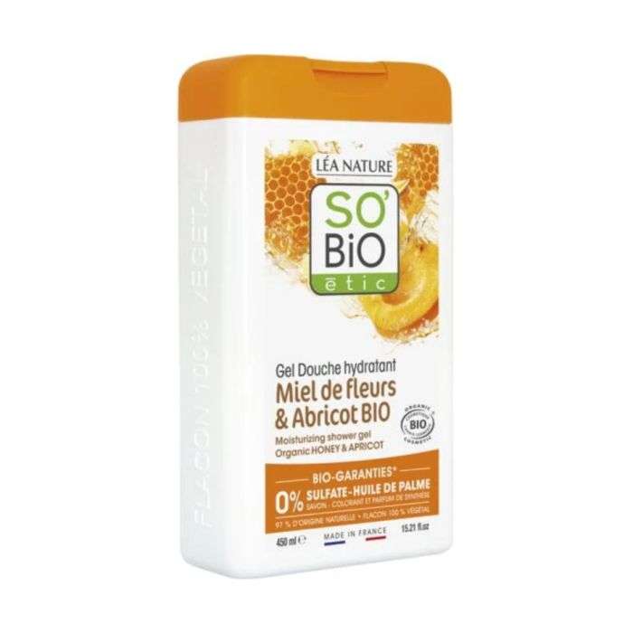 SOBIO ETIC Gel Douche Hydratant au Miel de Fleurs et Abricots BioLe flacon de 450 mL SOBIO ETIC Gel Douche Hydratant au Miel de Fleurs et Abricots BioLe flacon de 450 mL