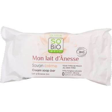 SO BIO Savon crème BLOC AU LAIT D'anesse 100G - SOBIO SO BIO Savon crème BLOC AU LAIT D'anesse 100G - SOBIO